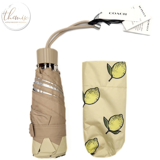 COACH UV Mini Umbrella With Lemon Print