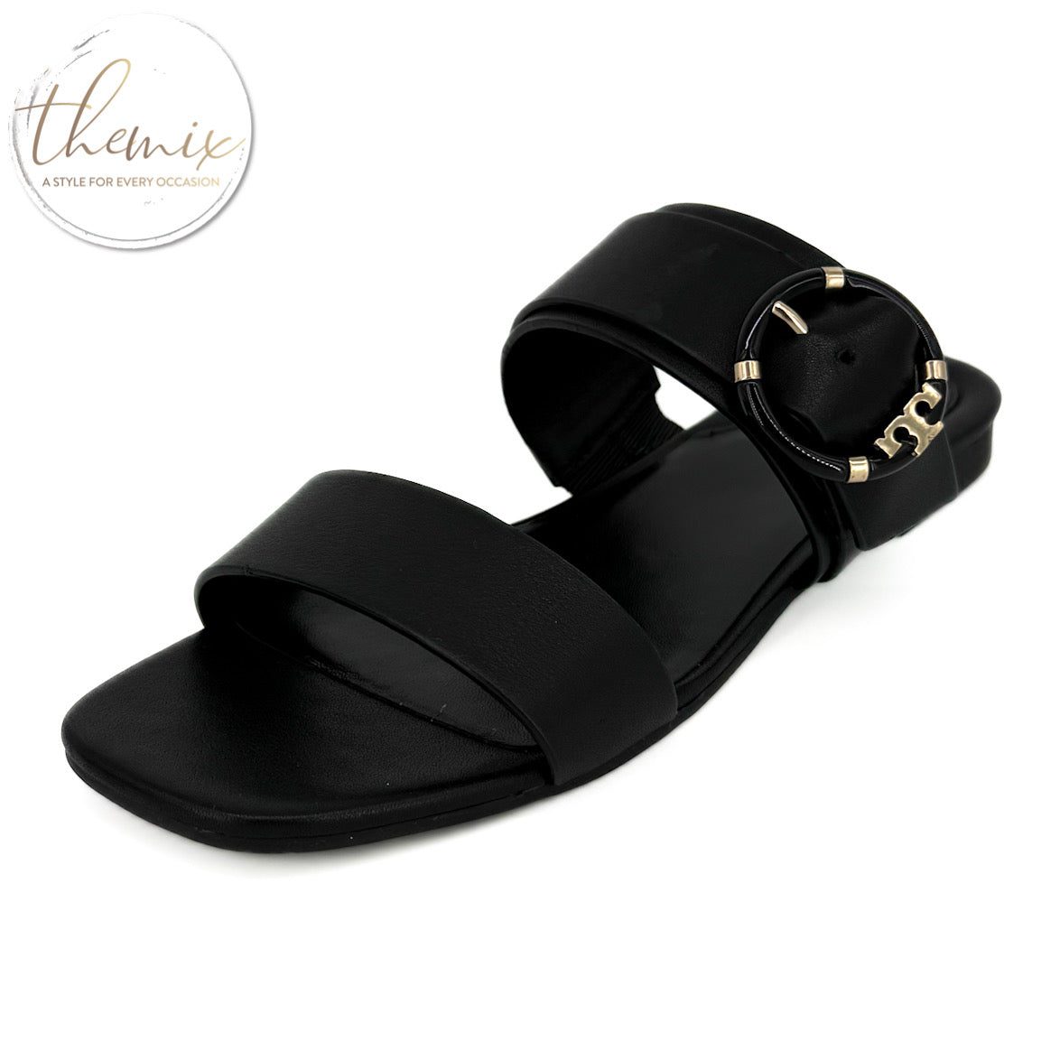 Tory Burch Multi Logo Flat Sandal