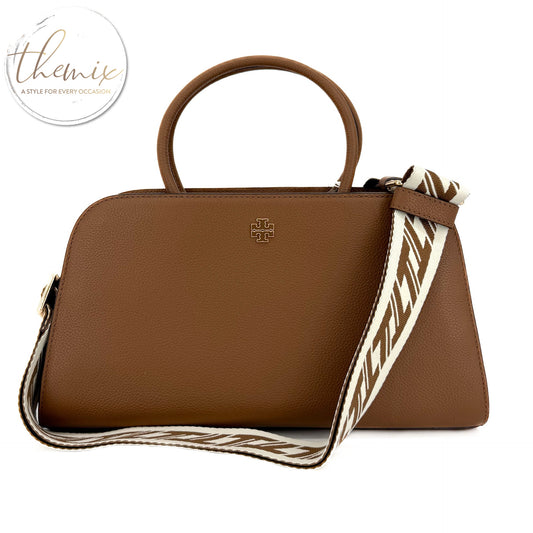 Tory Burch Britten Small Center Zip Satchel