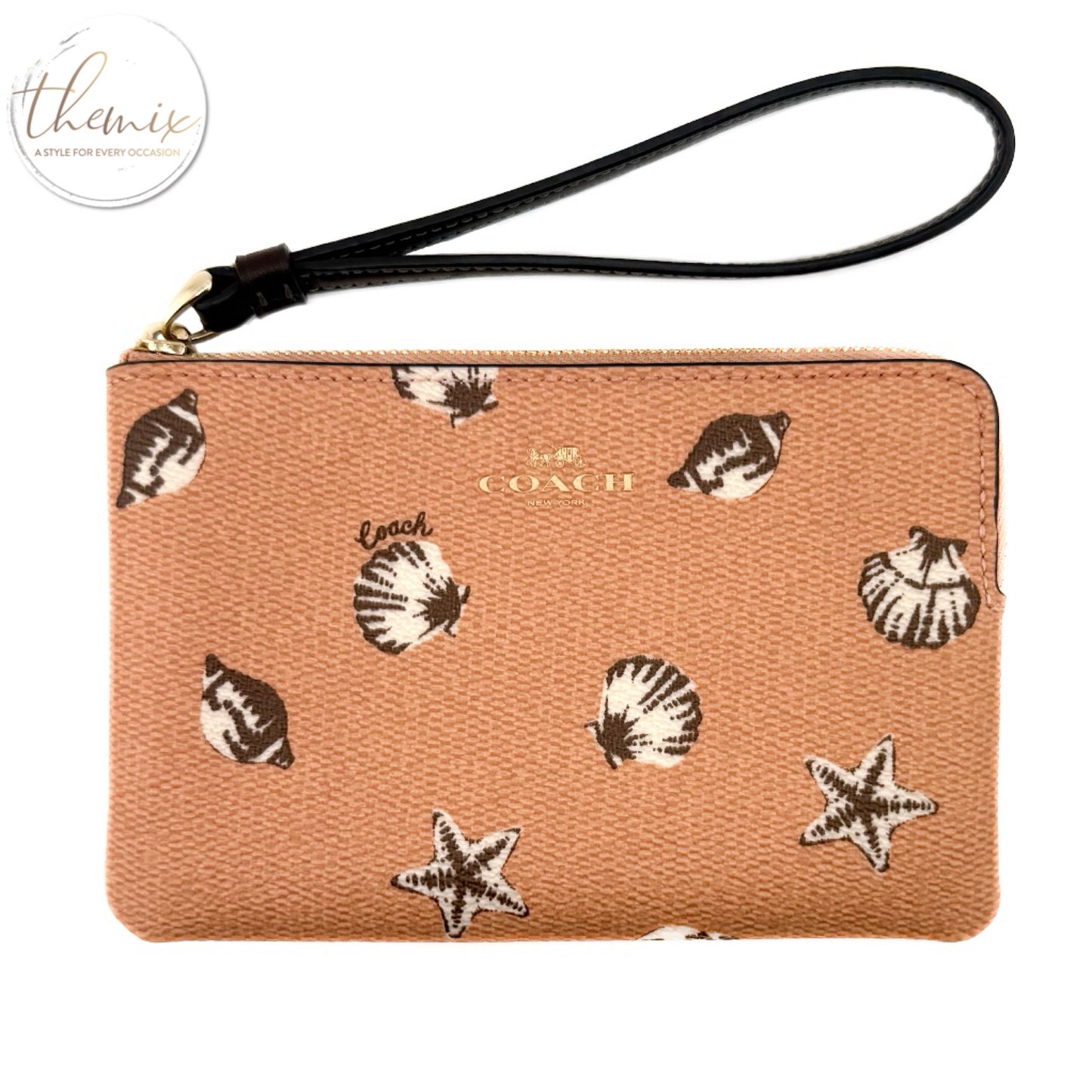 Coach Corner Zip Shell Wristlet