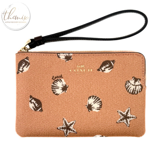 Coach Corner Zip Shell Wristlet