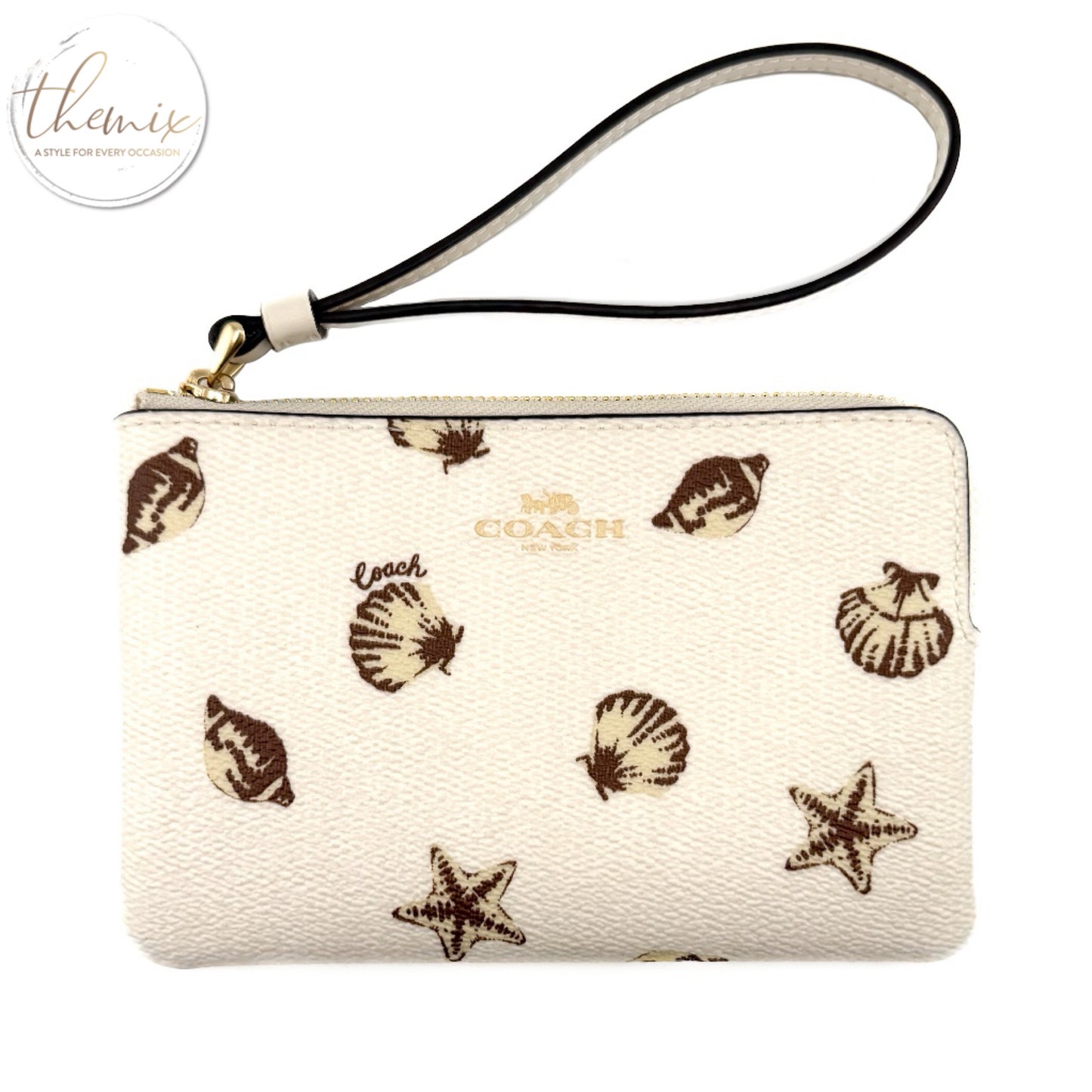 Coach Corner Zip Shell Wristlet