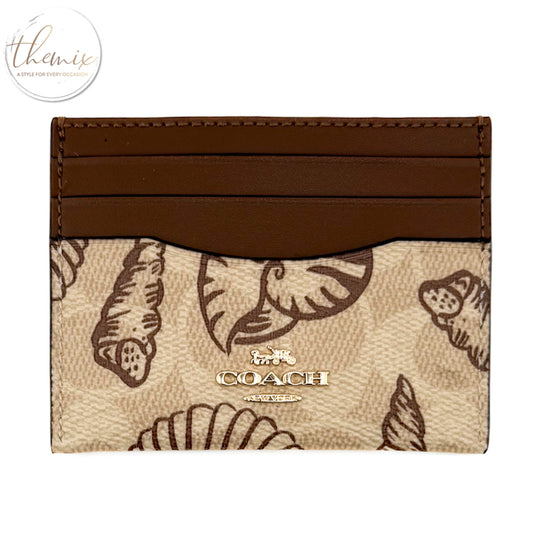 Coach Slim ID Card Case Signature Shell