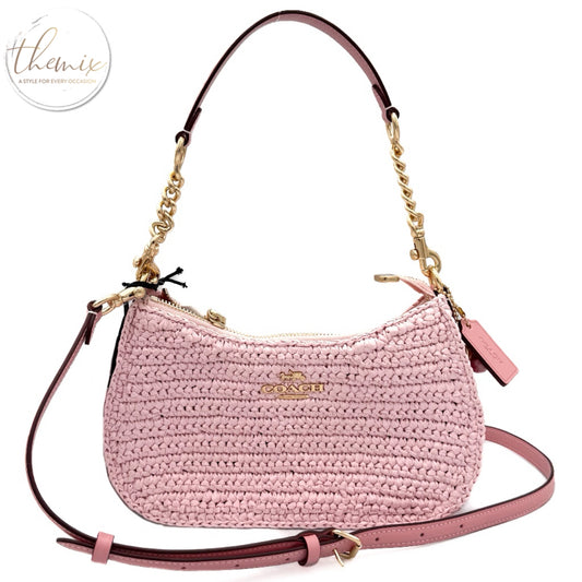 COACH Straw Teri Shoulder Bag