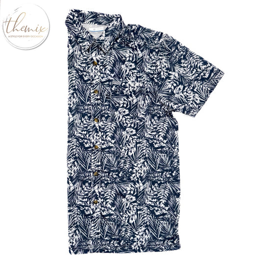 Columbia Male Super Bluefin Winds Camp SS Shirt