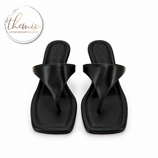 COACH Heritage C Plaque Thong Sandals