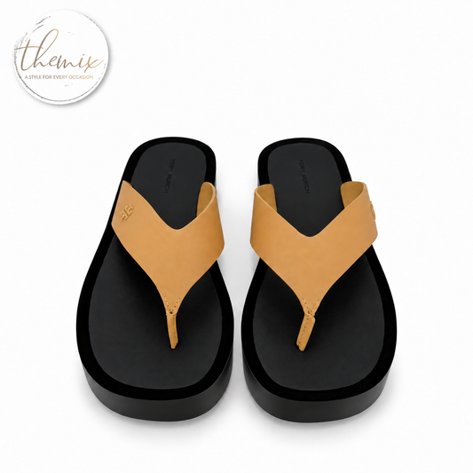 Tory Burch Leather Platform Flip Flop