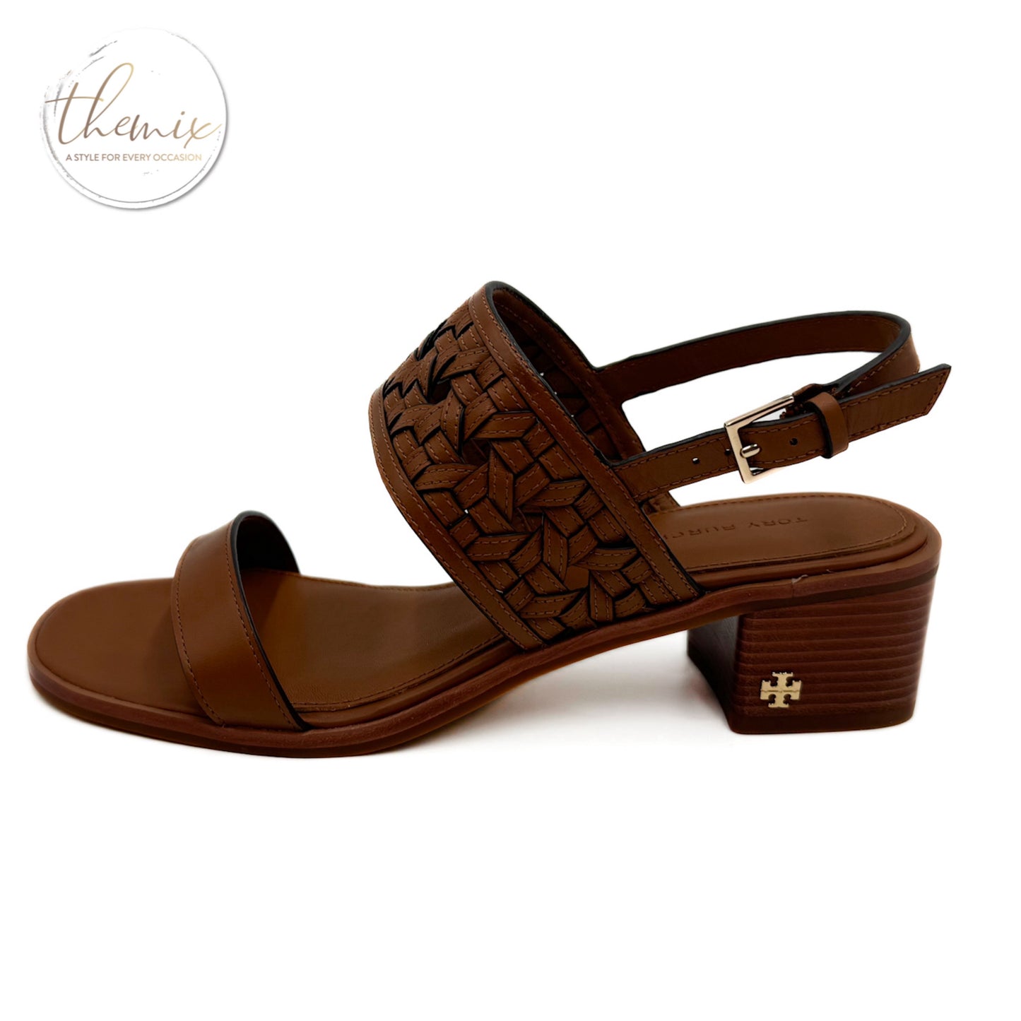 Tory Burch Mini Everly Vitellino Heel Sandals