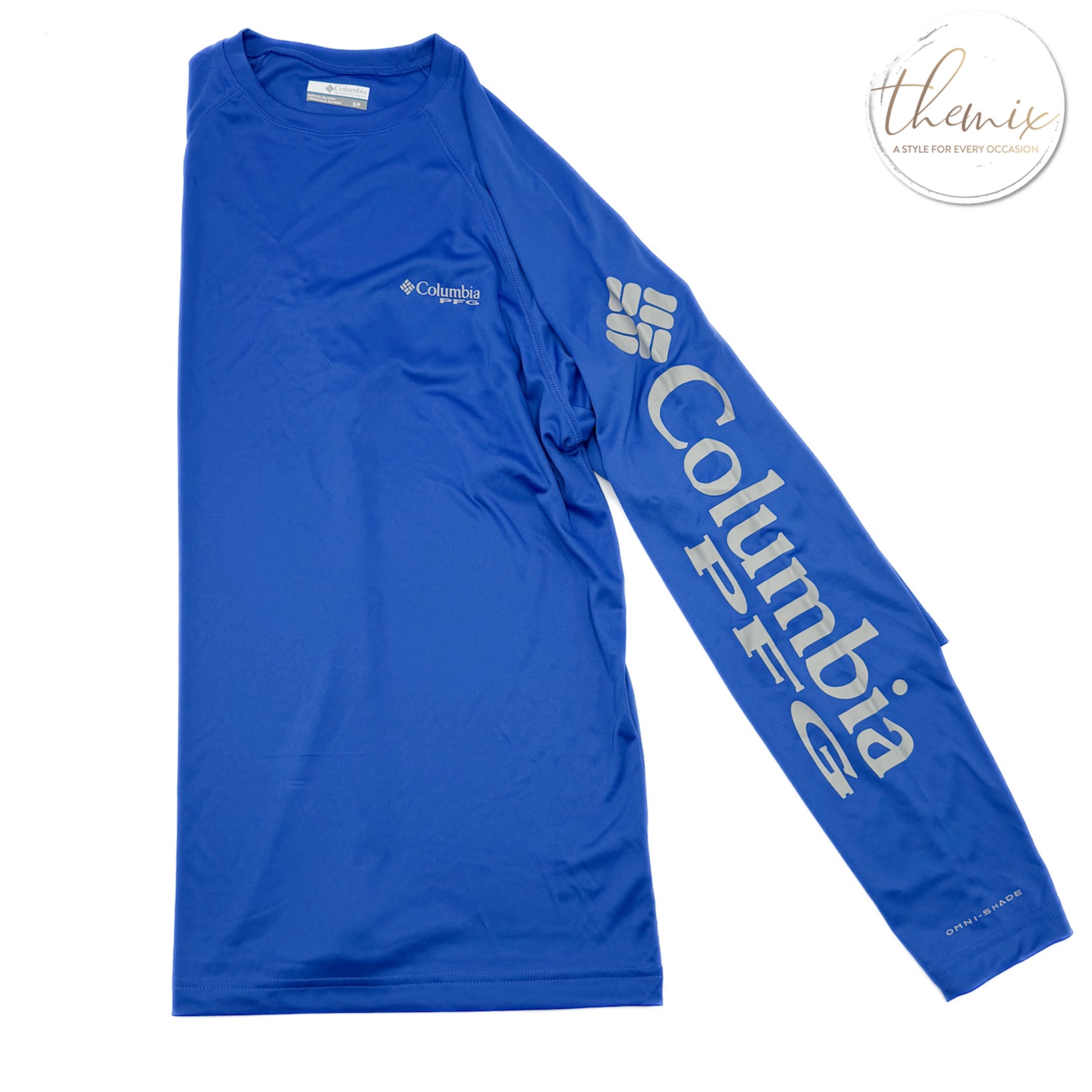 T-shirt Columbia PFG S bleu omni ombre soleil performance T-shirt Columbia PFG S bleu omni ombre soleil performance