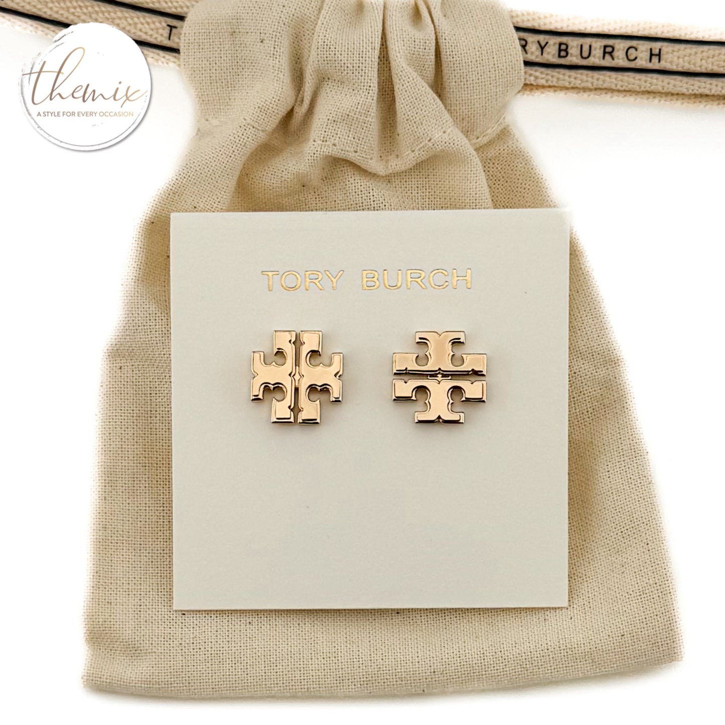 Tory Burch Large Logo Stud