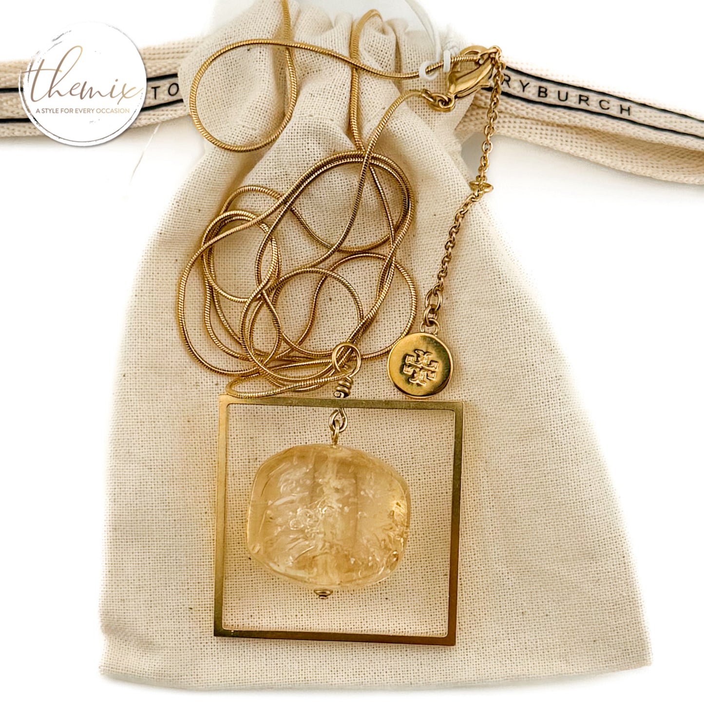 Tory Burch Geo Pendant Necklace