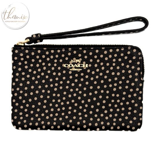 Coach Corner Zip Spotted Wristlet