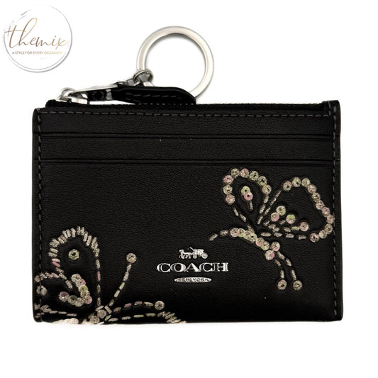 Coach Mini ID Card Case Butterfly Print