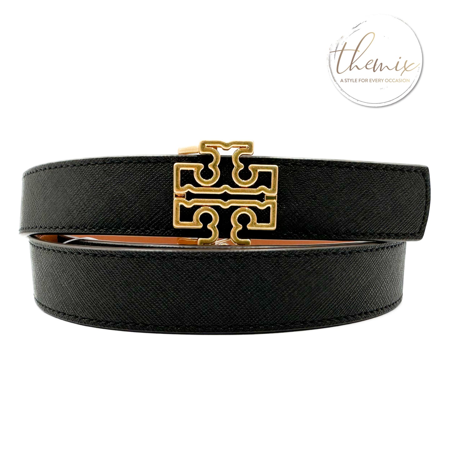 Tory Burch Reversible Britten Logo Belt 1 inch