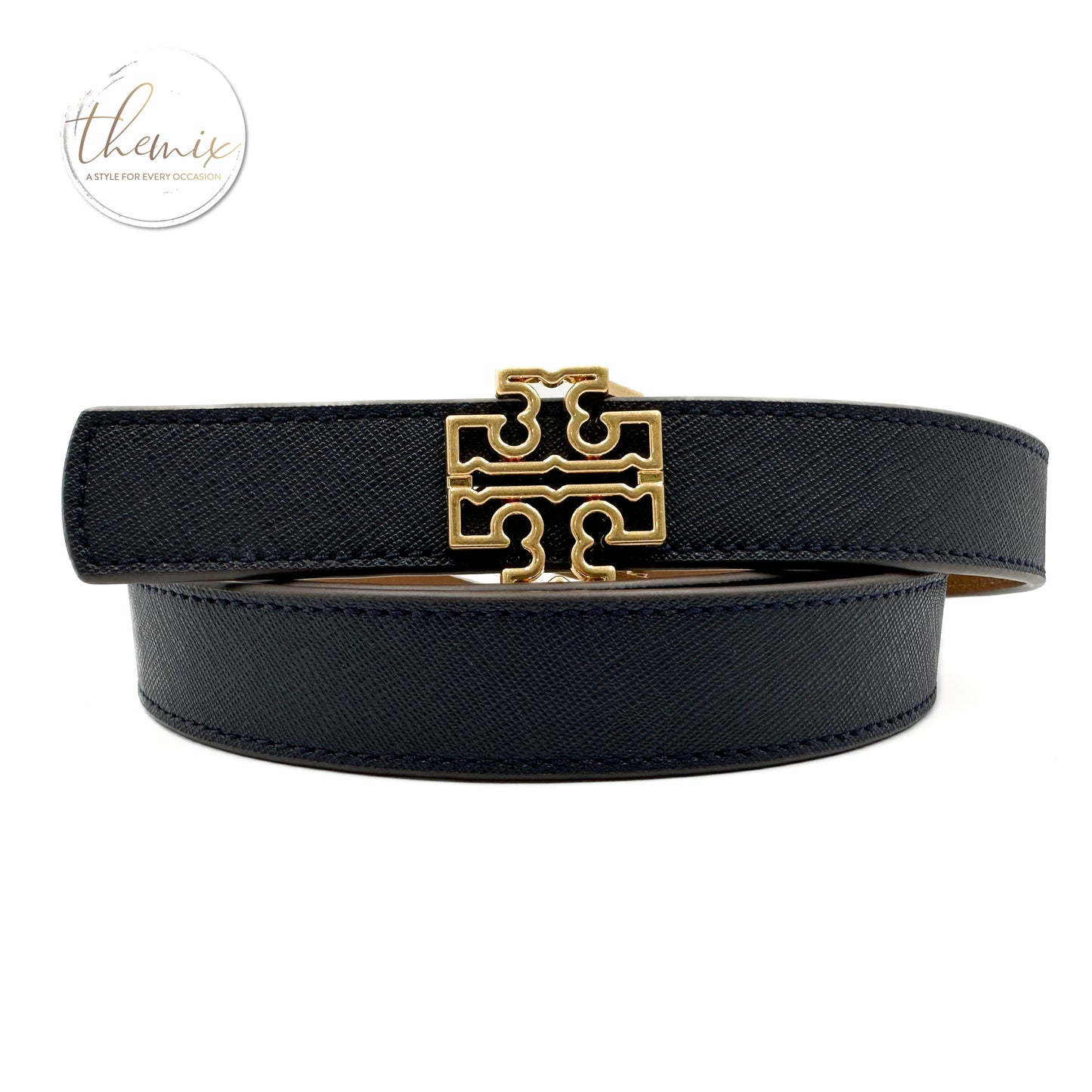 Tory Burch Reversible Britten Logo Belt