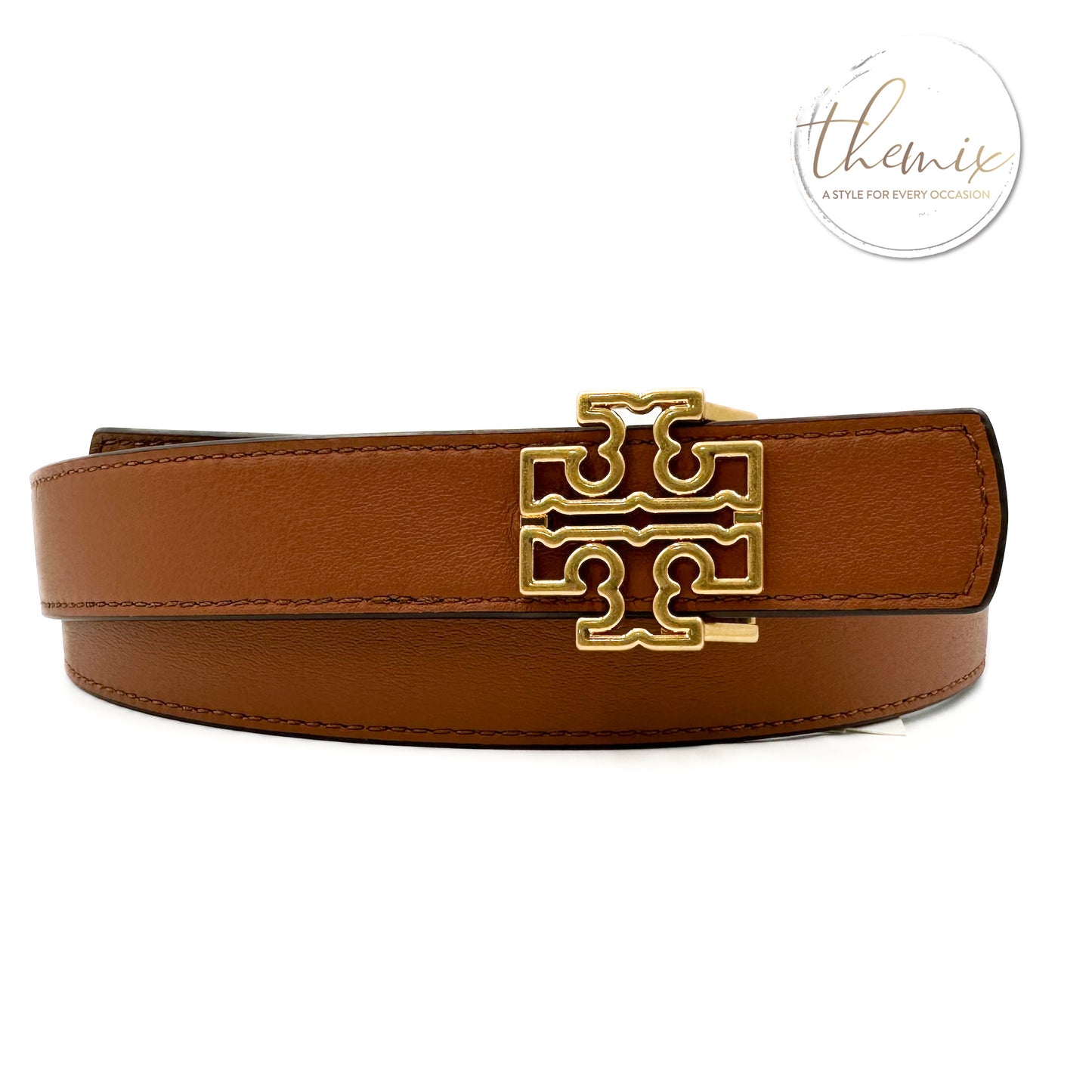 Tory Burch Reversible Britten Logo Belt 1 inch